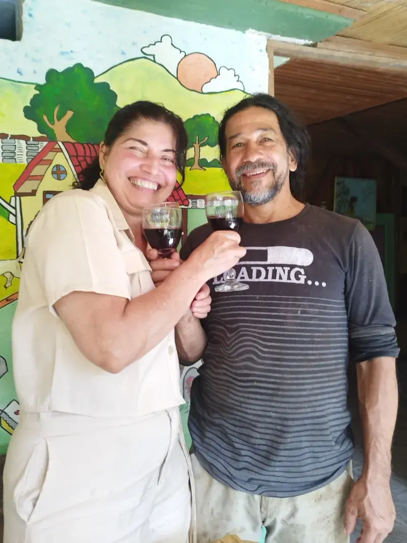 Dary y Nando en la granja